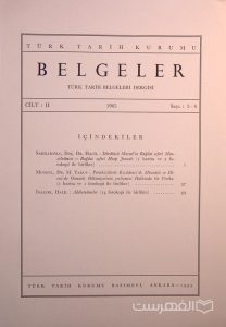 BELGELER, TURK TARIH BELGELERI DERGISI, II, 1965, Sayi 3-4, چاپ ترکیه, (MZ2299)