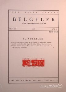 BELGELER, TURK TARIH BELGELERI DERGISI, XX, 1999, Sayi 24, چاپ ترکیه, (MZ2301)