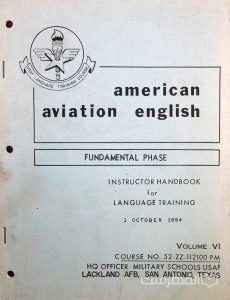 american aviation english, FUNDEMENTAL PHASE, INSTRUCTOR HANDBOOK for LANGUAGE TRAINING, 1 OCTOBER 1954, VOLUME VI, چاپ آمریکا, (MZ3324)